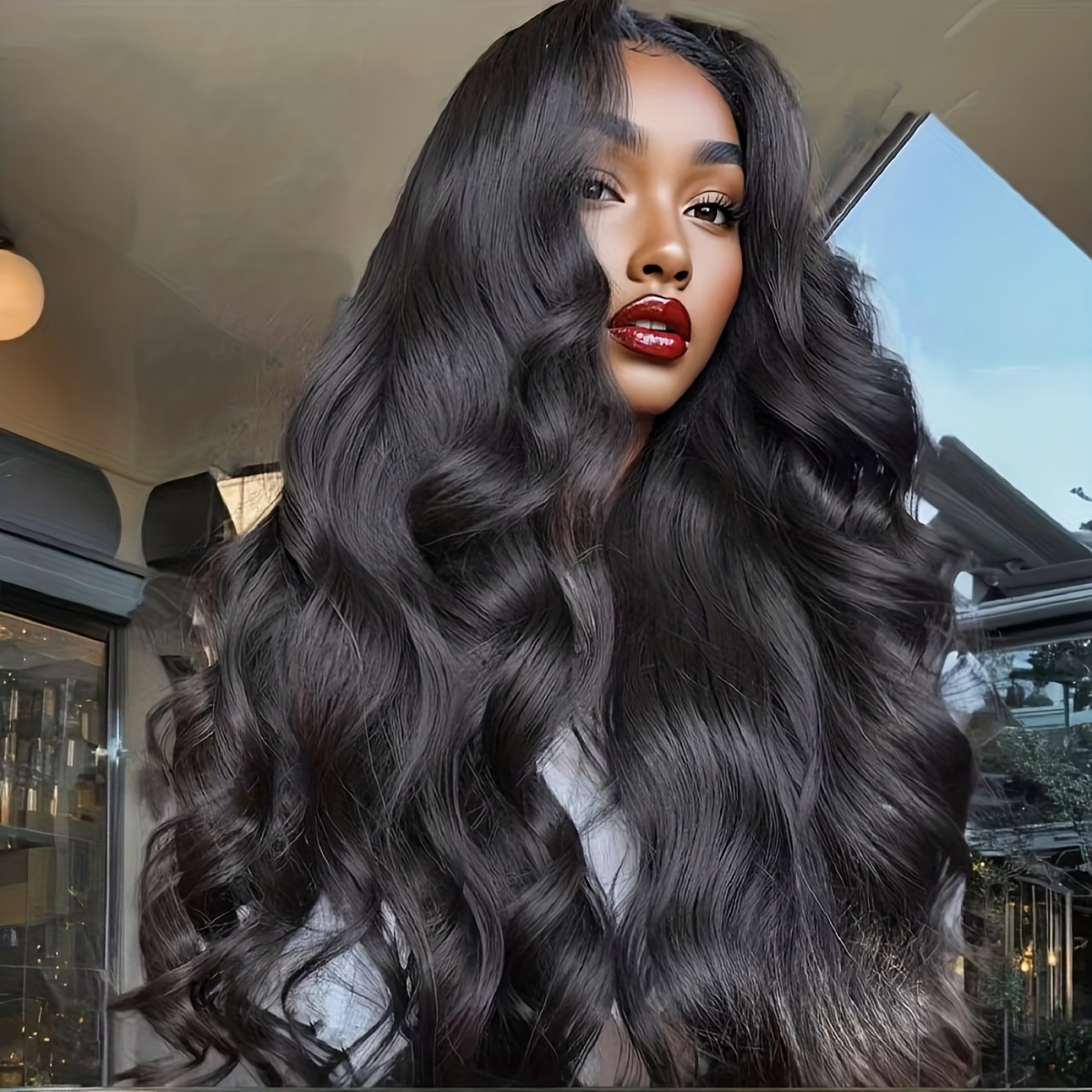 Hd Lace Frontal Wig Human Hair Pre Plucked - 200% Density Body Wave Lace Front