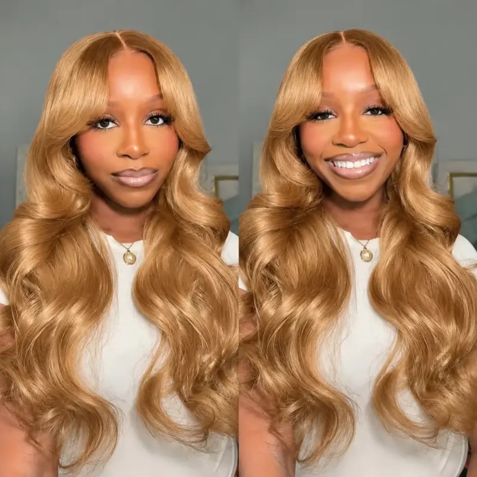 Lace Front Wigs - Honey Blonde Wig Body Wave 13x6