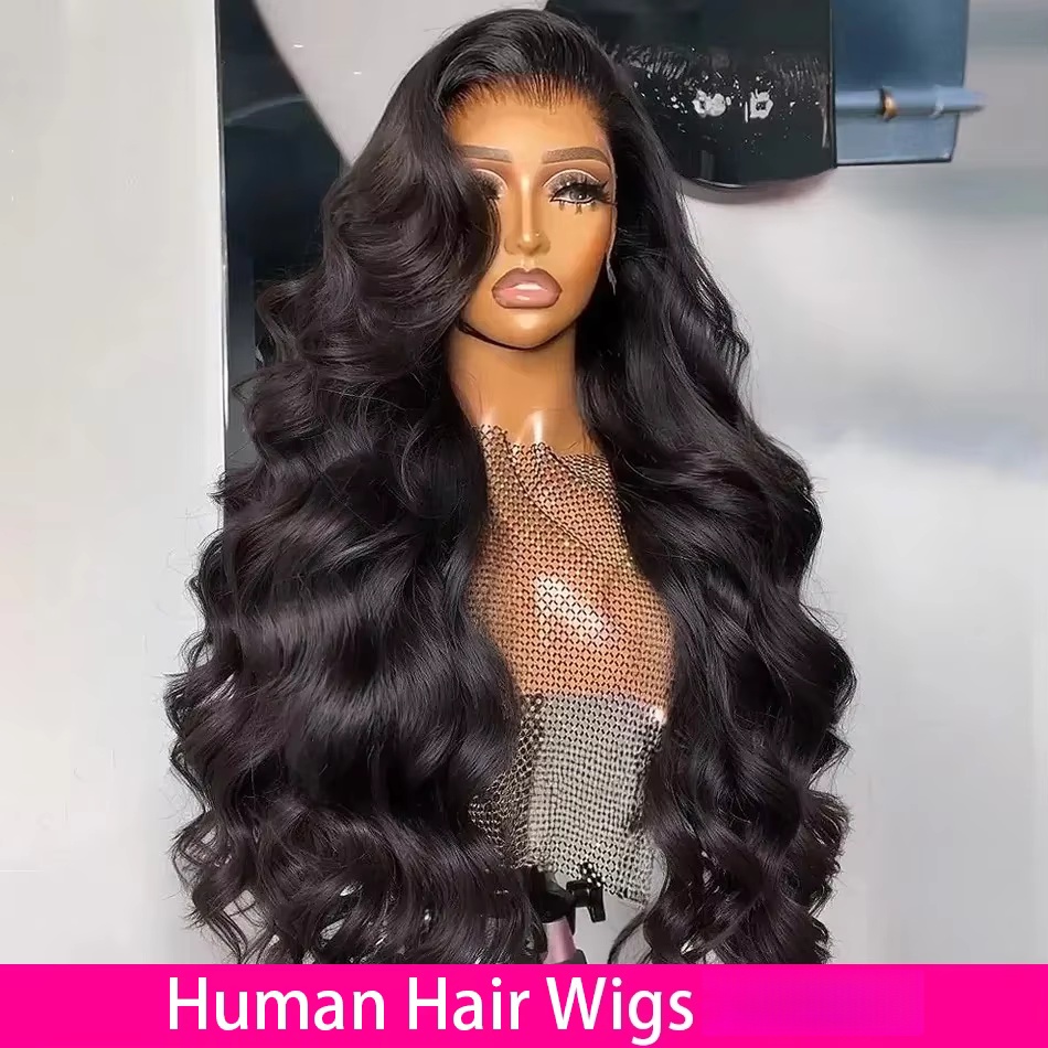 Hd Lace Frontal Wig Human Hair Pre Plucked - 40 Inch Body Wave Human Hair