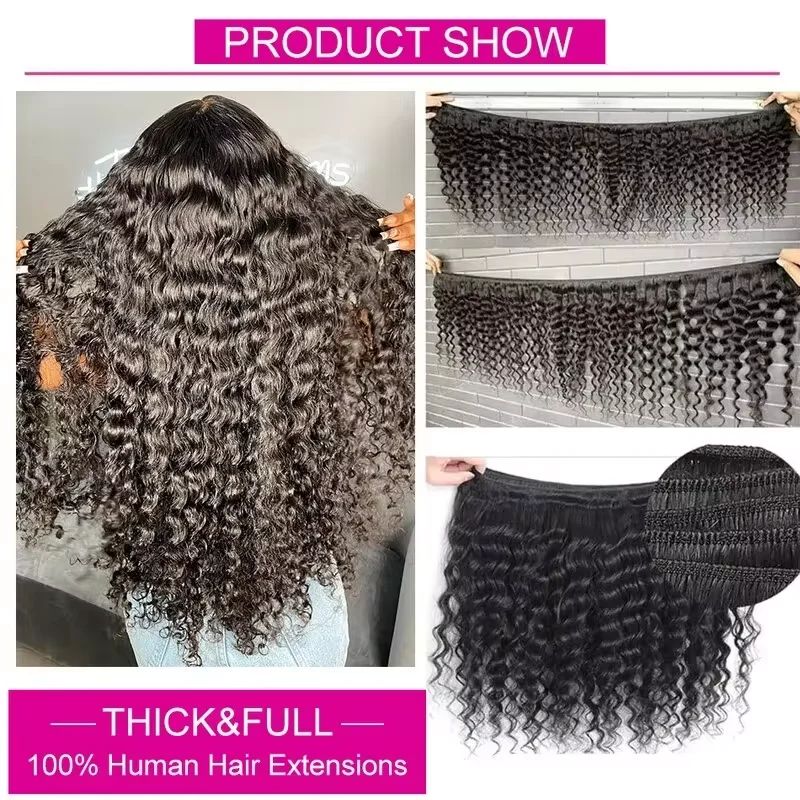 Deep Wave Human Hair Bundles w - Deep Wave 3 Bundles With Closure review and price