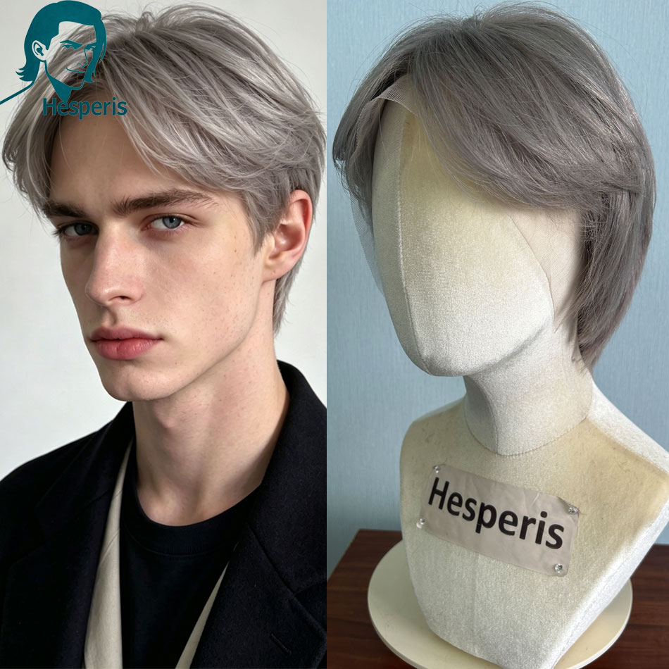 Hesperis Brazilian Remy Grey C - Pre Parted 13X4 Lace Front Bob Wig review and price