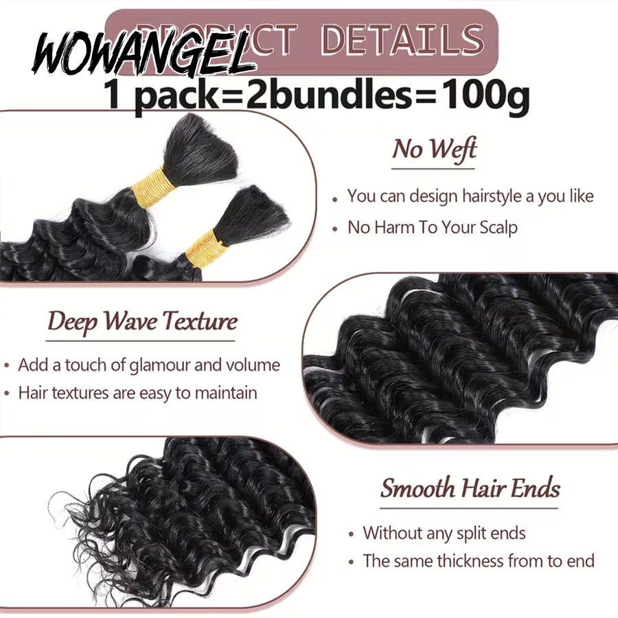 Boho Braids Human Hair Bulk De - Water Wave Bulk Human Hair For Braiding review and price