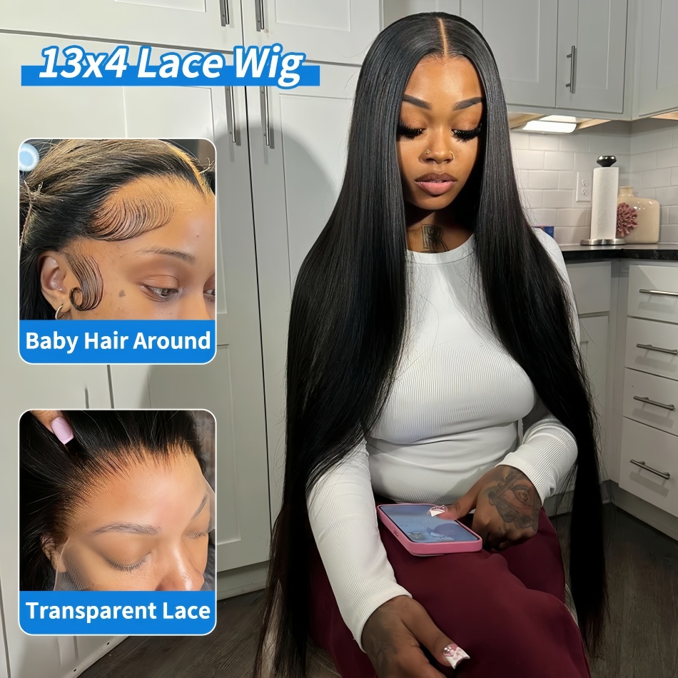 Straight Human Hair Wigs 4x4 5 - Hd Lace Frontal Wig Human Hair Pre Plucked review and price