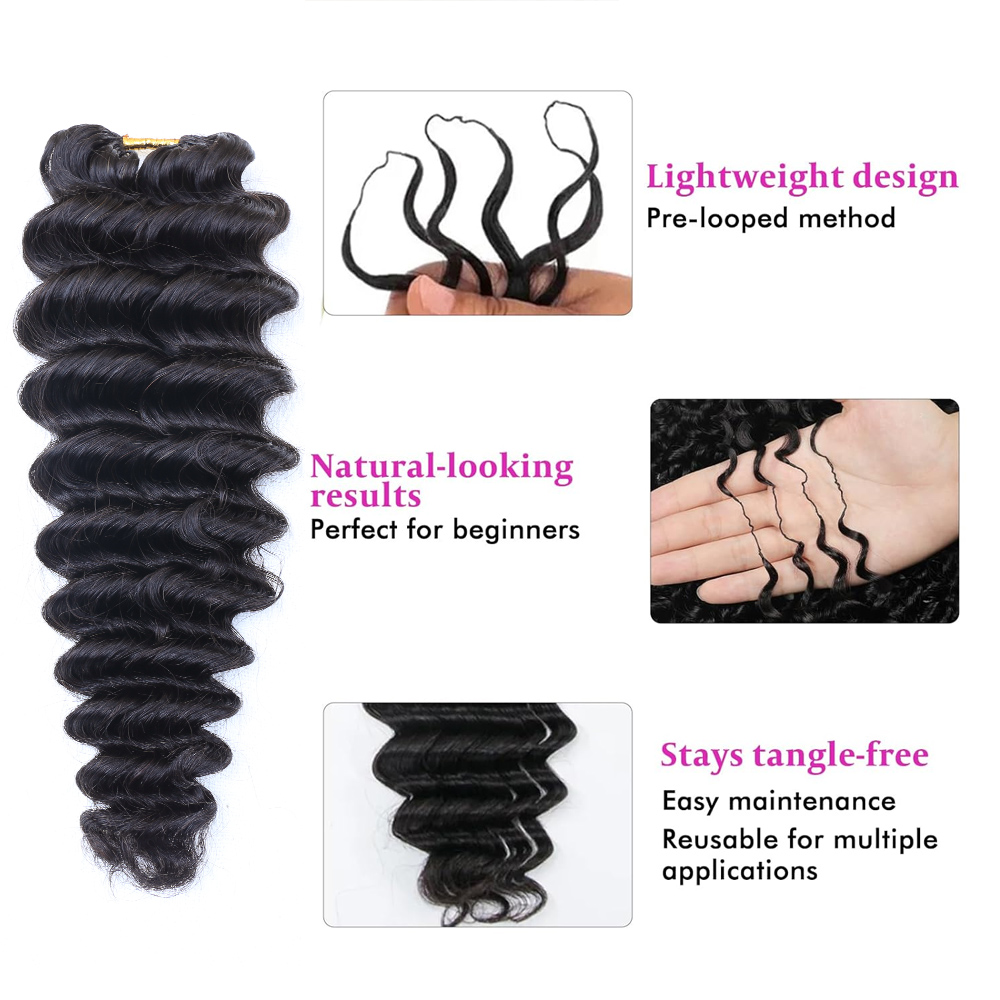 Natural Black Deep Wave Feathe - Hair Bundles review and price