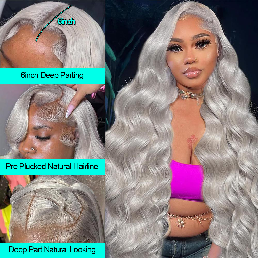 Cosplay Body Wave Silver Grey  - 613 Blonde Body Wave Lace Front Wig review and price