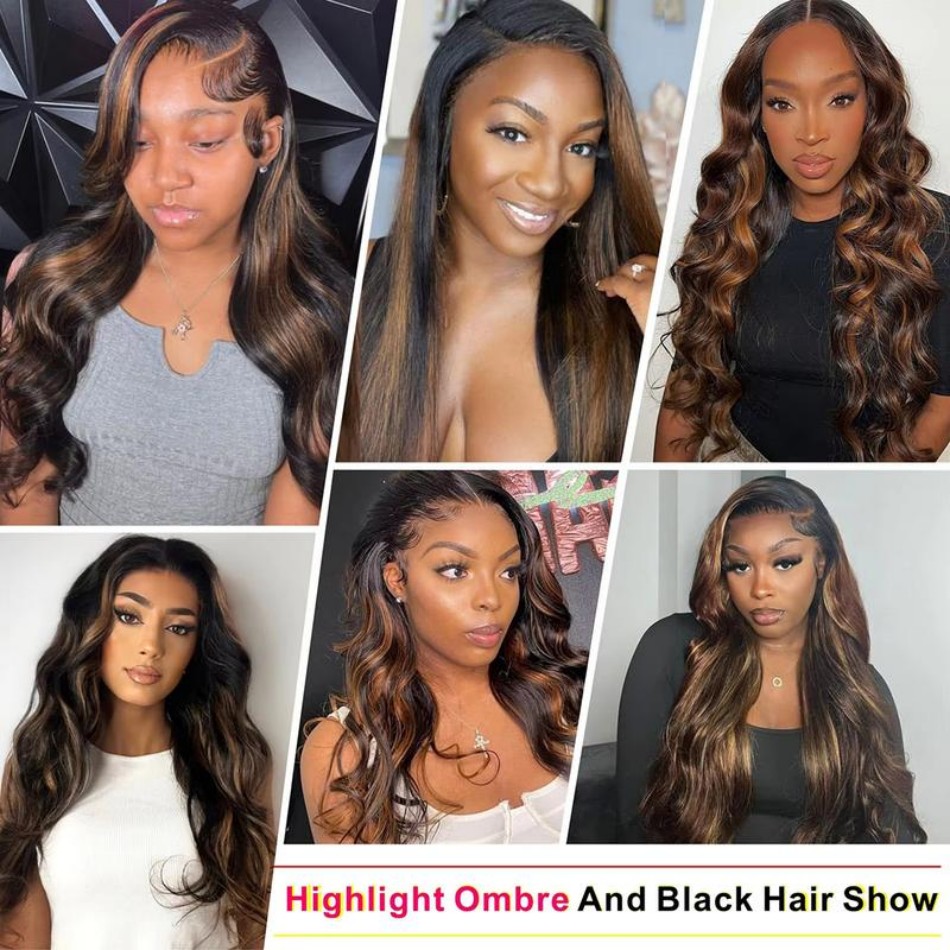 P1B30 Highlight Ombre Body Wav - Lace Front Wigs review and price