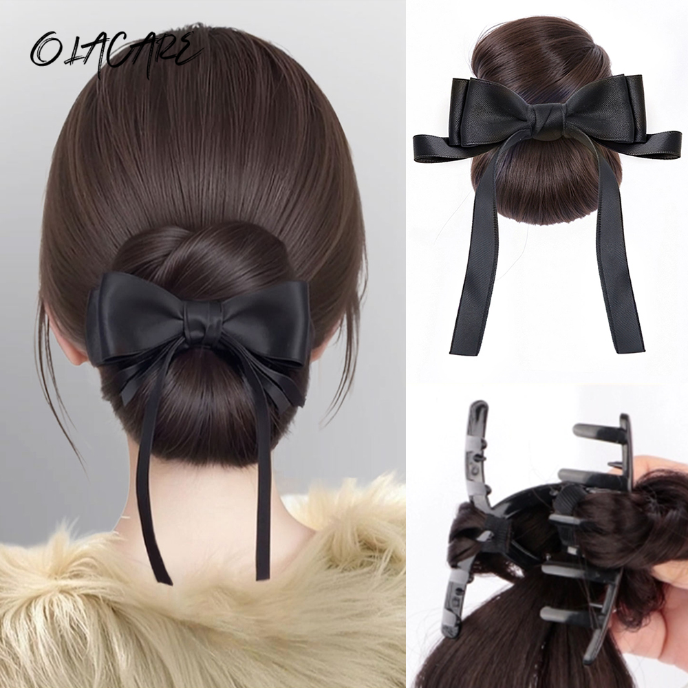 Synthetic Bow Hair Claw Clip C - Claw Clip Messy Bun Hair Piece review and price
