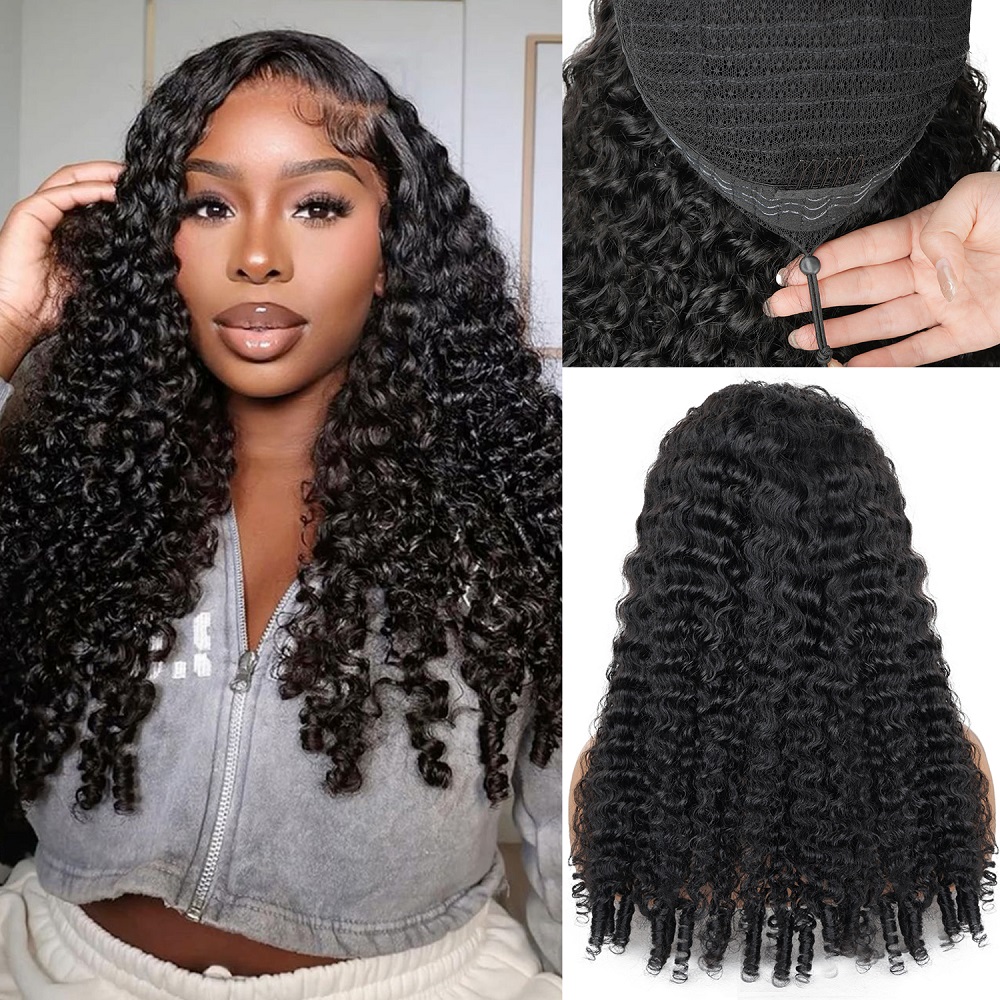 Natural Colored Burmese Curly  - Human Hair Wigs review and price