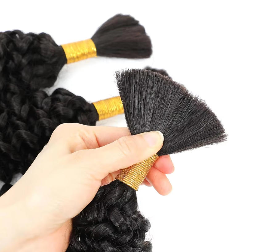 Loose Bulk Human Hair Deep Wat - Water Wave Bulk Human Hair For Braiding review and price