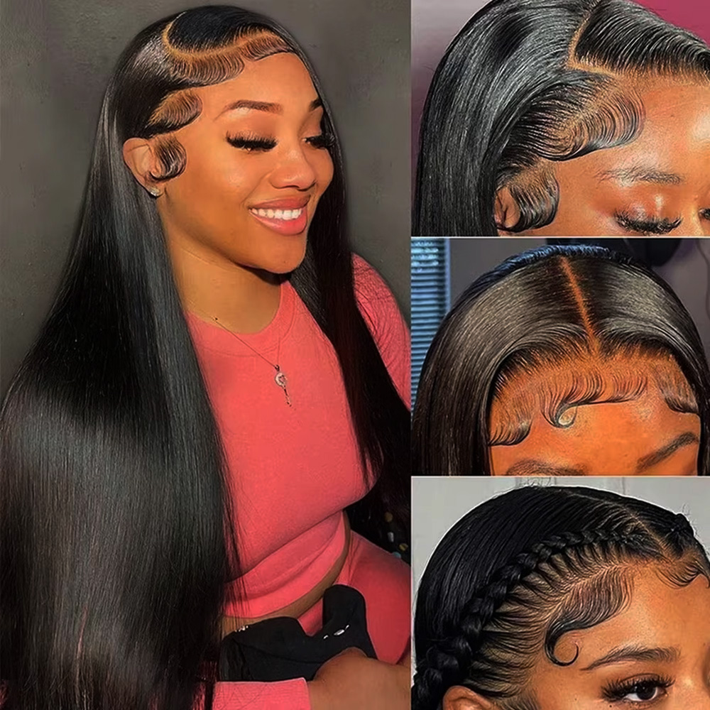 Natural Black Silky Bone Strai - Lace Front Wigs review and price