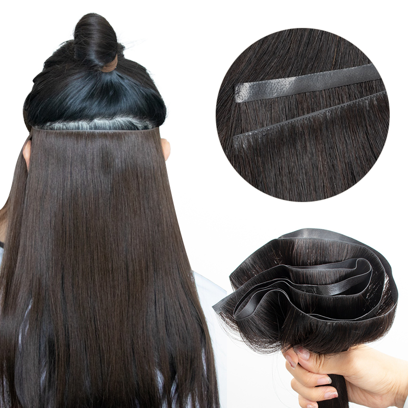Invisible Long Tape PU Weft Hu - Invisible Tape In Extensions Real Hair review and price