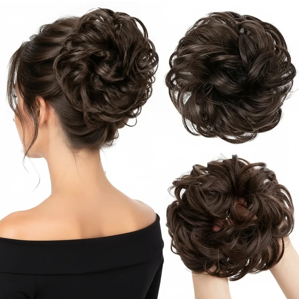 Elegant Curly Wave Messy Bun H - Claw Clip Messy Bun Hair Piece review and price