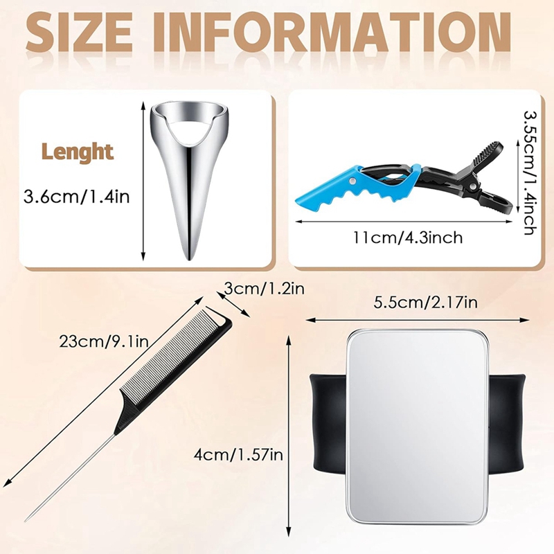 8 PCS Parting Ring Hair Select - Hair Clips review and price