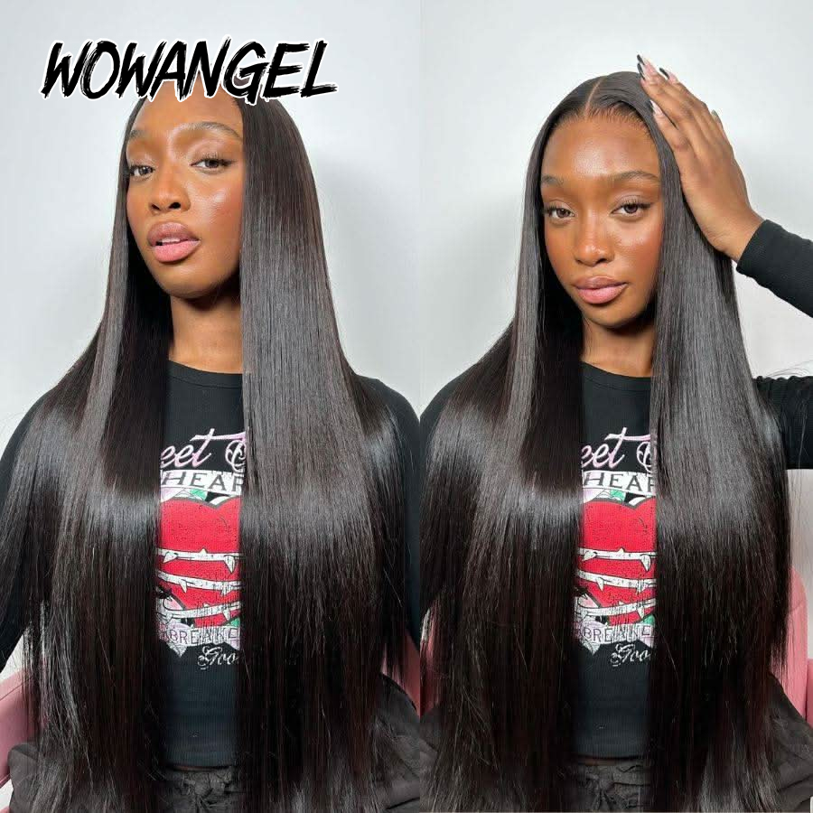 WOWANGEL Straight Lace Front W - Hd Lace Frontal Wig Human Hair Pre Plucked review and price