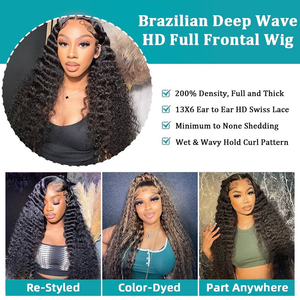 40 46 Inch Deep Wave 13x6 13x4 - Lace Front Wigs review and price