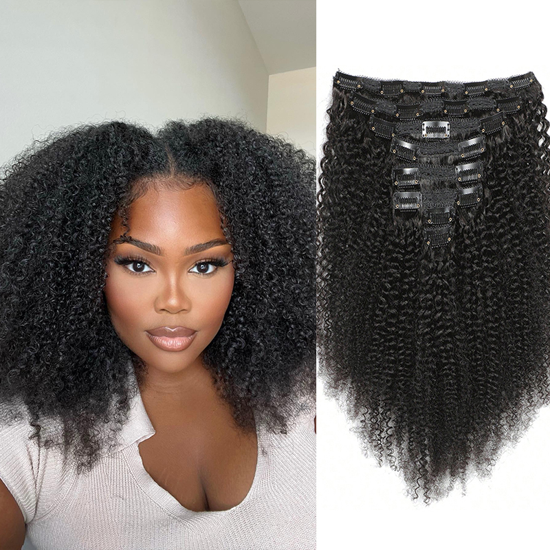 Afro Human Hair Clip In Extens - Seamless Clip In Hair Extensions Human Hair review and price