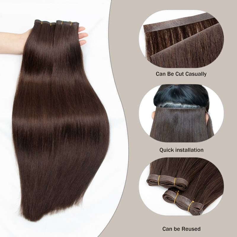 Invisible Long Tape PU Weft Hu - Invisible Tape In Extensions Real Hair review and price