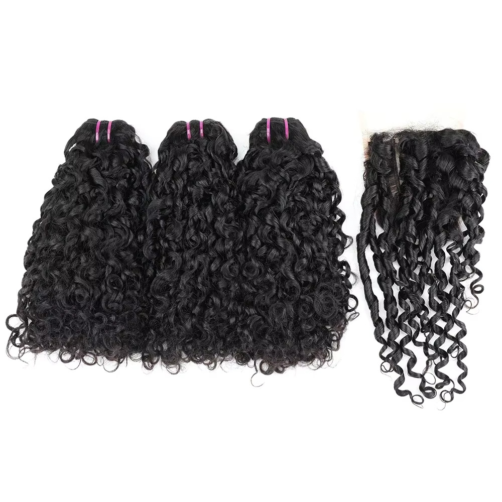 Pixie Curl Hair Bundles with C - Deep Wave 3 Bundles With Closure review and price